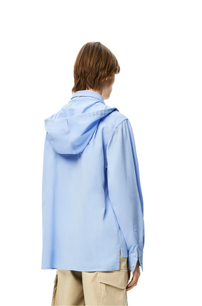 LOEWE Camisa en algodón con capucha Azul Calma