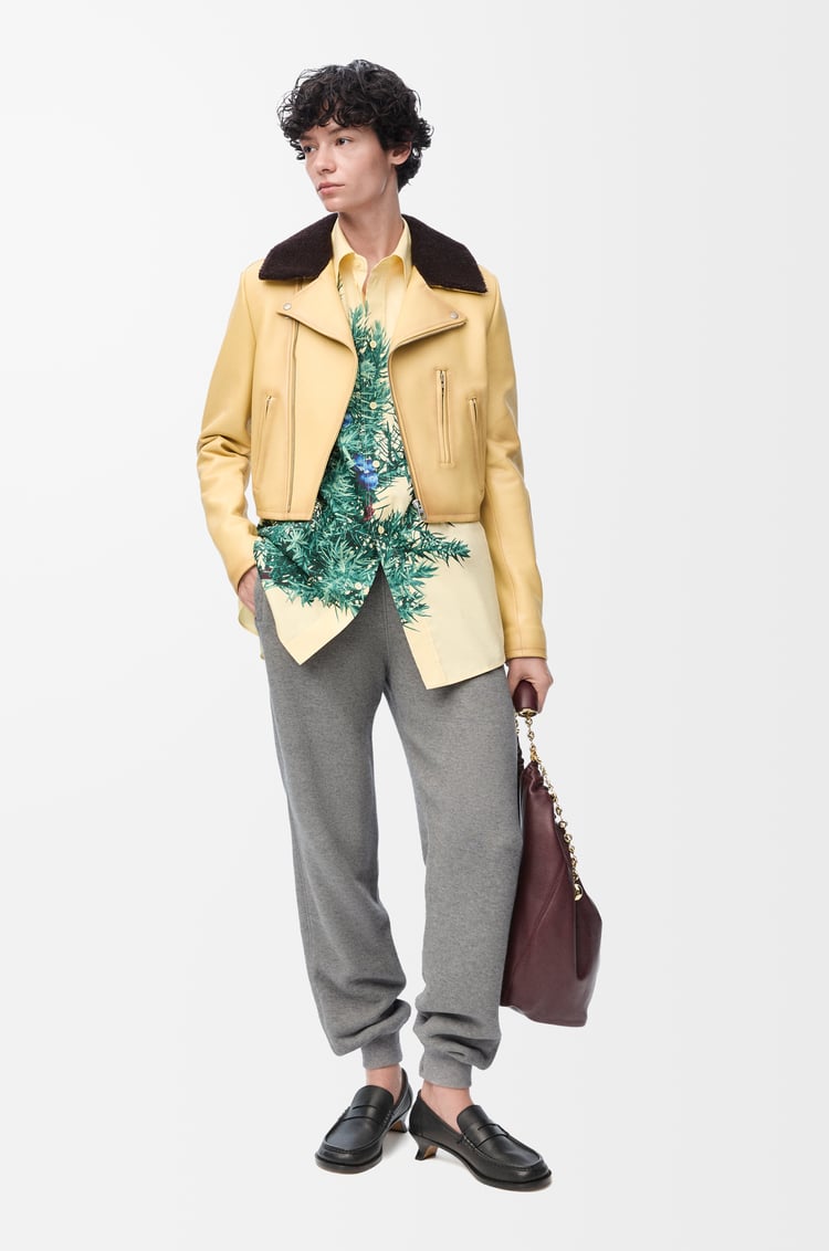 LOEWE シャツ（コットン&シルク） イエロー/グリーン