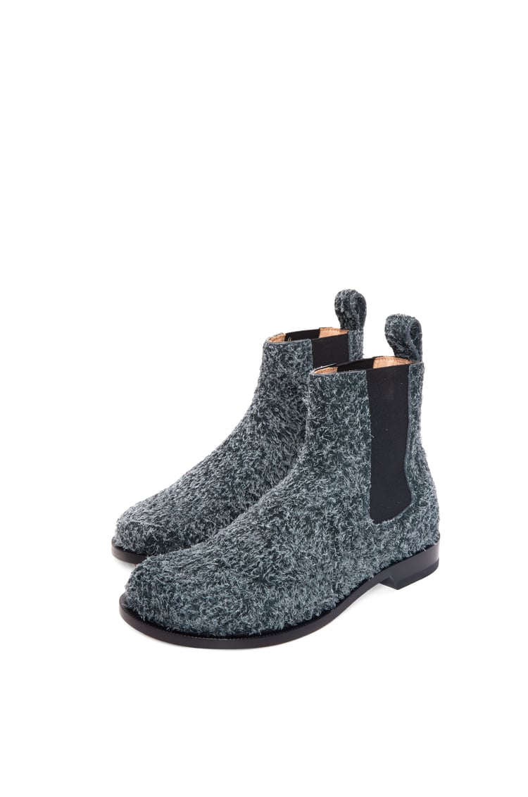 LOEWE Campo chelsea boot in brushed suede Charcoal