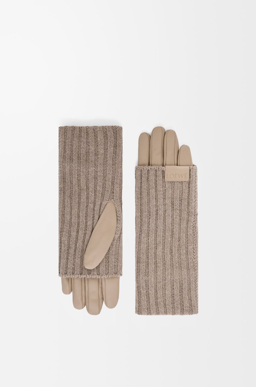 Gloves in cashmere and nappa lambskin