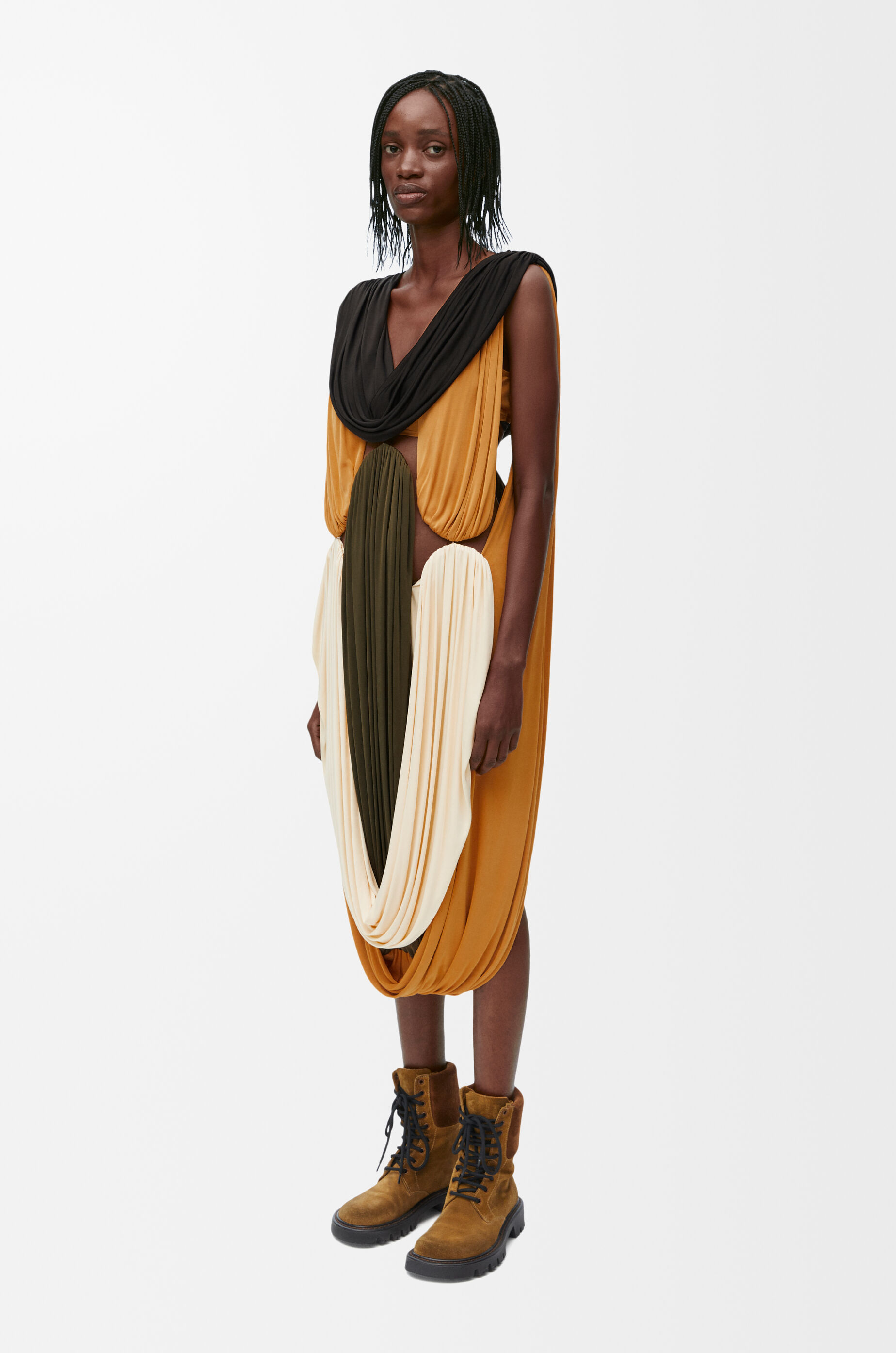 Draped dress in viscose Multicolor - LOEWE