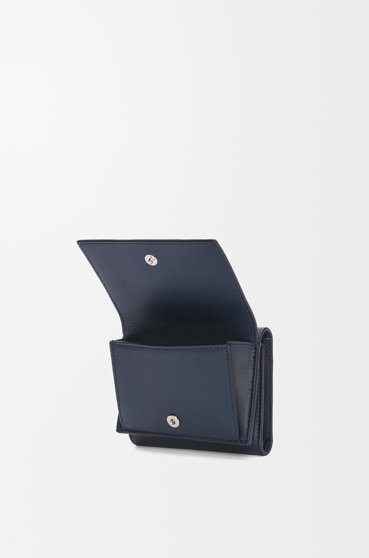 LOEWE Cartera con tres pliegues en piel de ternera Azul Marino