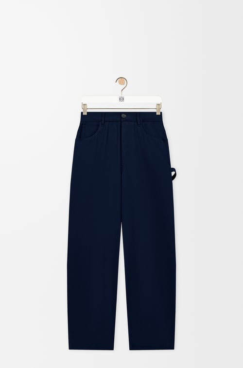 LOEWE 棉质工装长裤 海军蓝