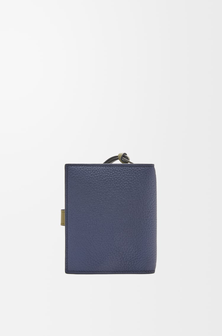 LOEWE コンパクト ジップウォレット（ソフトグレインカーフ） アビスブルー/オリーブ