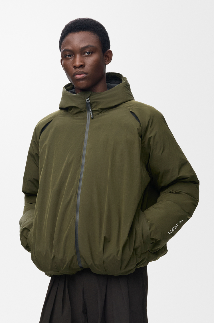 LOEWE Puffer jacket in technical shell Khaki Green