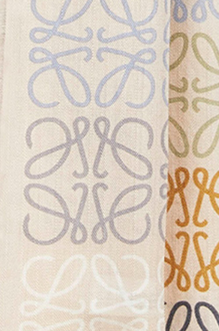 LOEWE アナグラム ライン スカーフ (ウール＆シルク＆カシミヤ) Multicolor/Caramel  pdp_rd