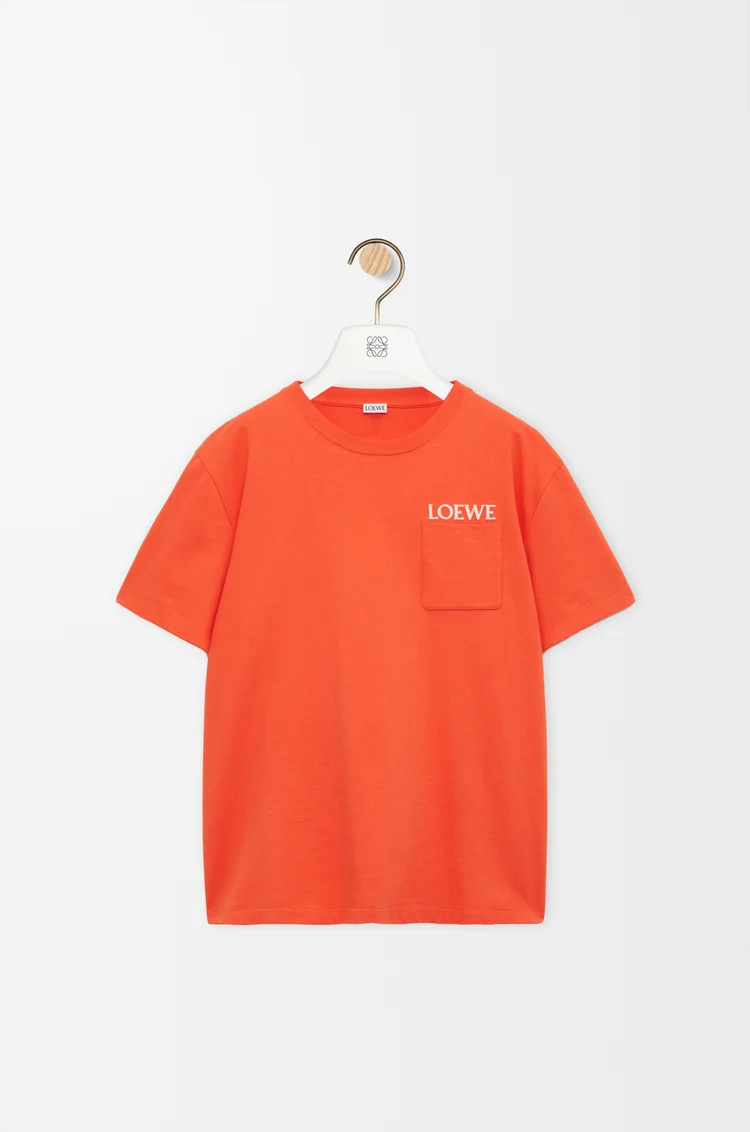 LOEWE Camiseta de corte holgado en algodón Naranja