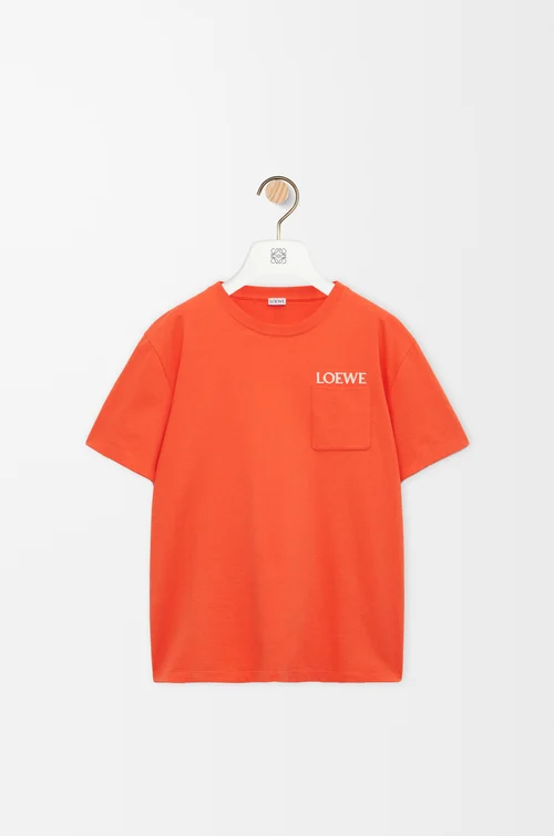 LOEWE Camiseta de corte holgado en algodón Naranja