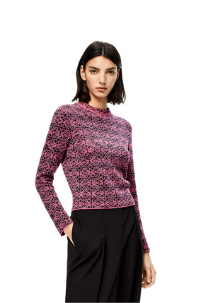 LOEWE Anagram sweater in wool Pink/Black plp_rd