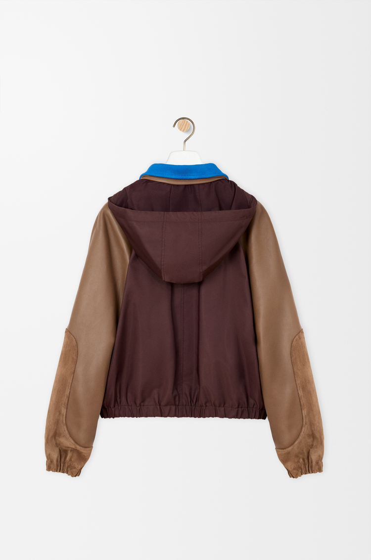 LOEWE Bomber jacket in technical fabric Brown