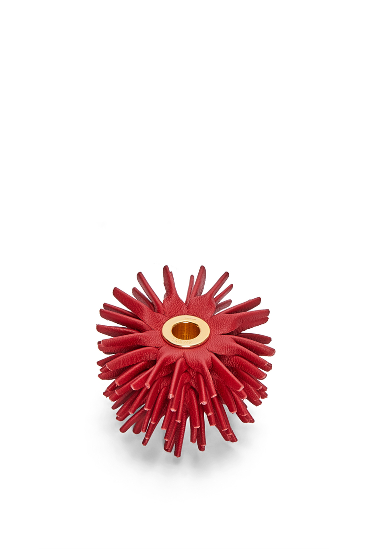 LOEWE Charm Flower pequeño en piel de ternera Rojo