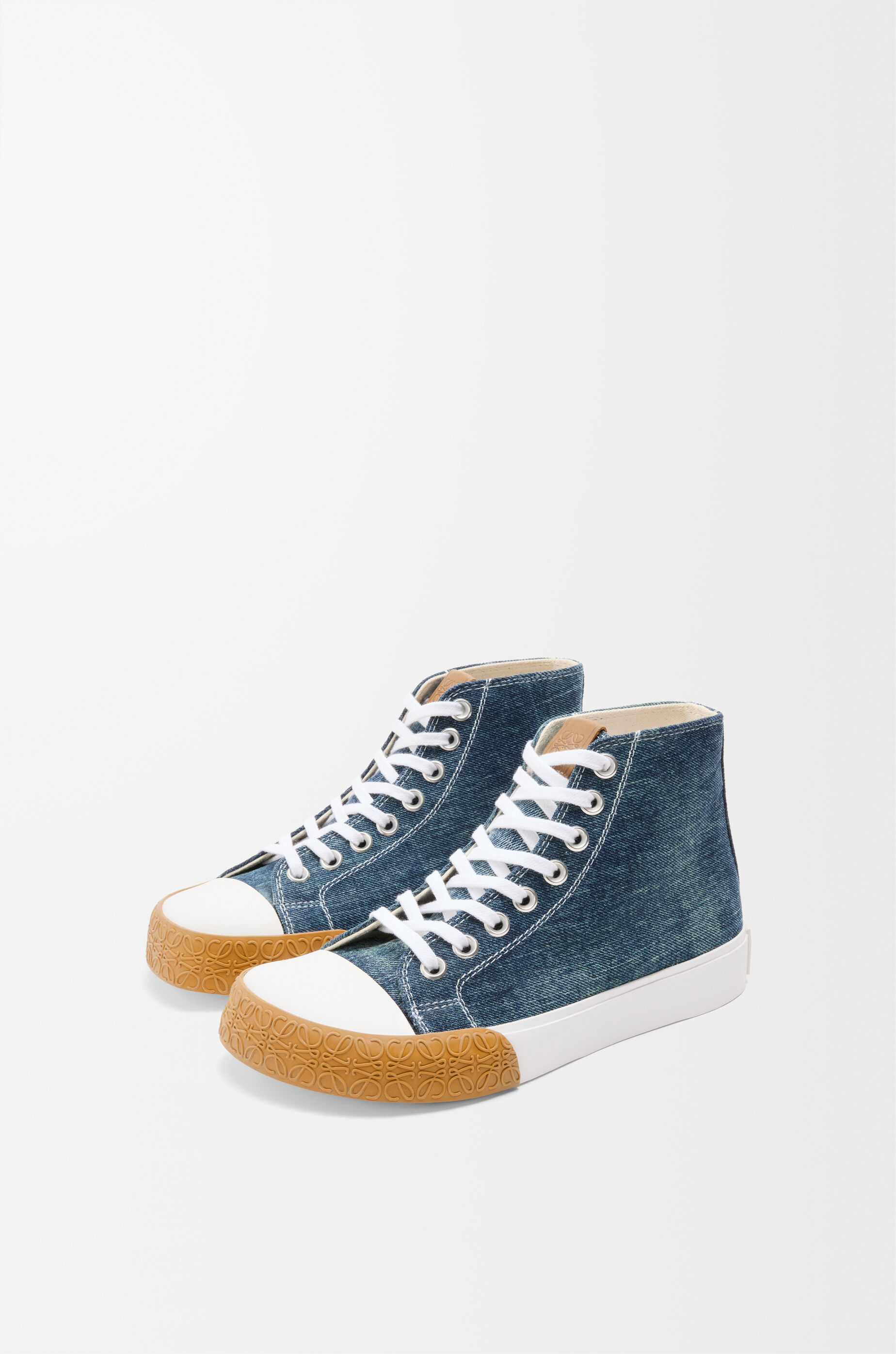 Bloc high-top sneaker in denim Blue - LOEWE