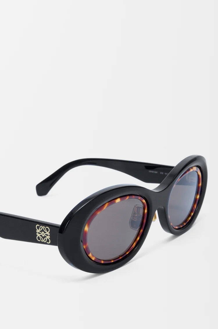 LOEWE Mini Anagram Oval sunglasses Black
