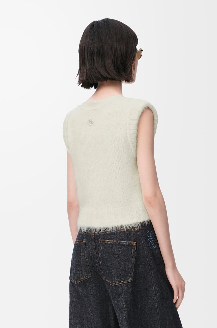 LOEWE Chaleco en mezcla de alpaca y lana Blanco