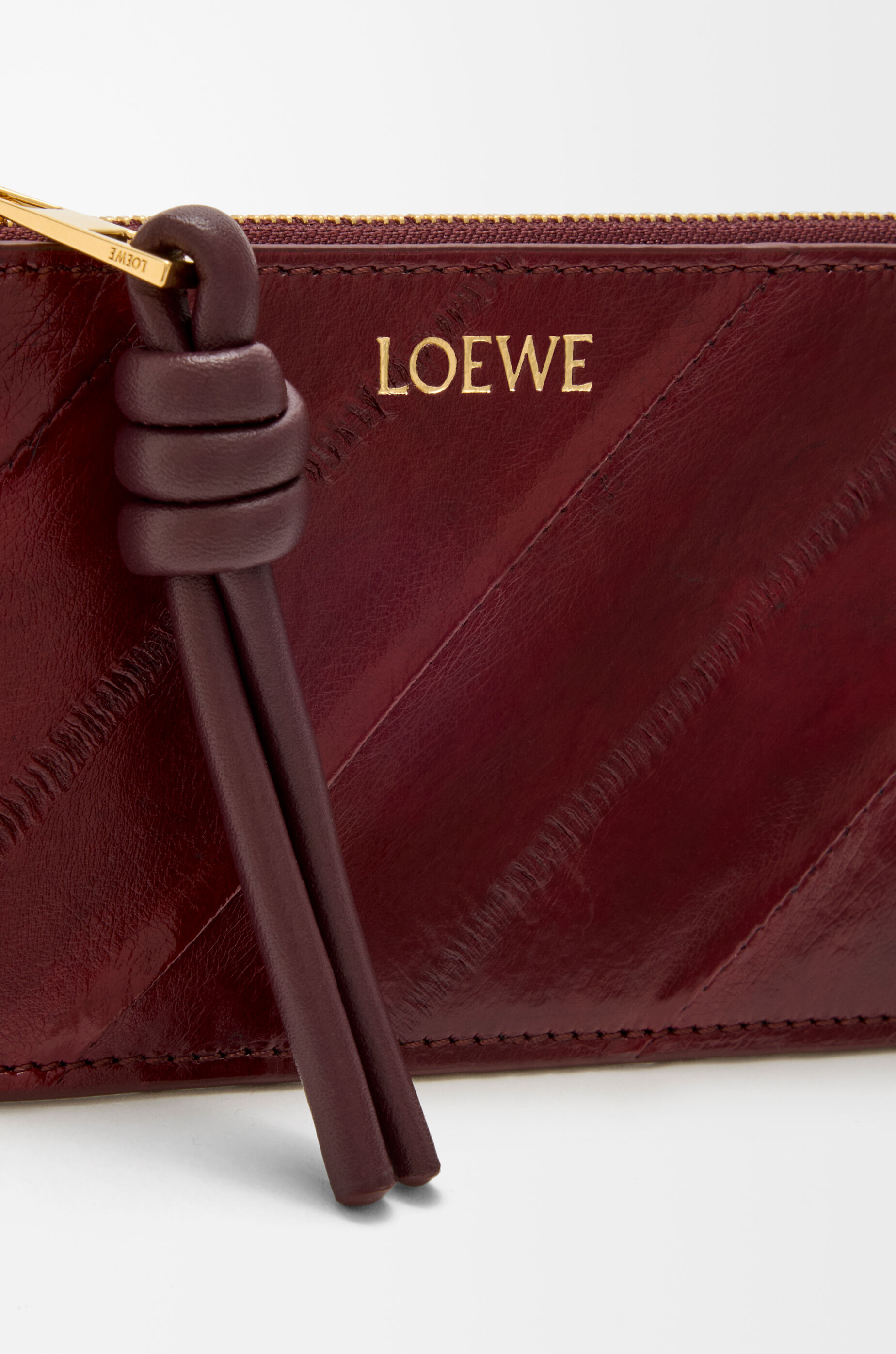 ノット コインカードホルダー（イール） レッド - LOEWE