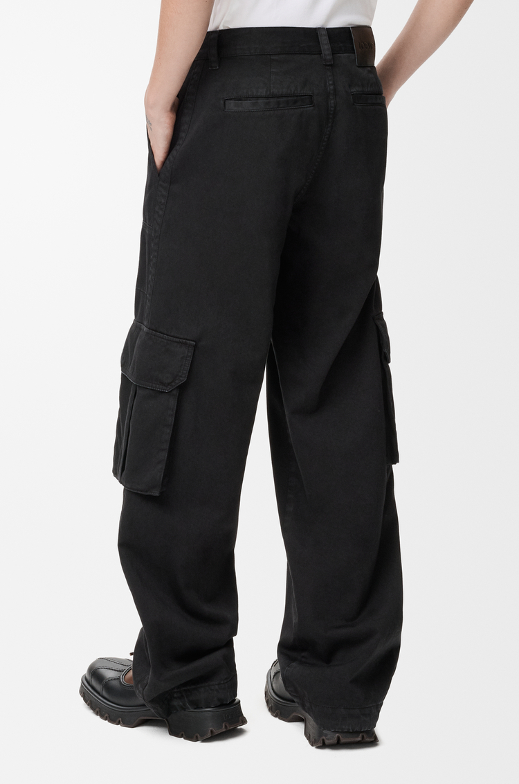 LOEWE Pantalón cargo en algodón Negro