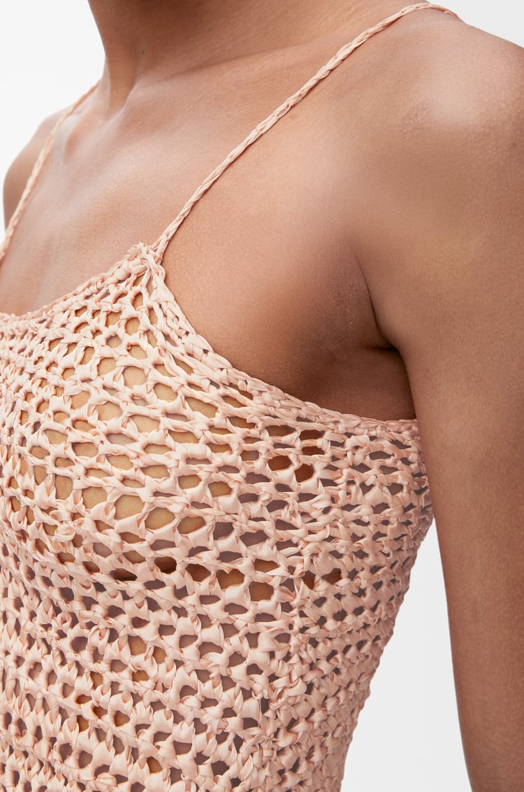LOEWE Top in silk Beige/Brown