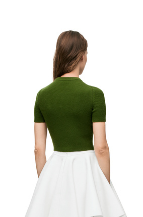 LOEWE Cropped sweater in cashmere Forest Green