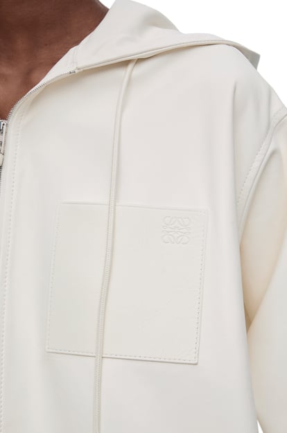LOEWE Hooded jacket in nappa lambskin White plp_rd