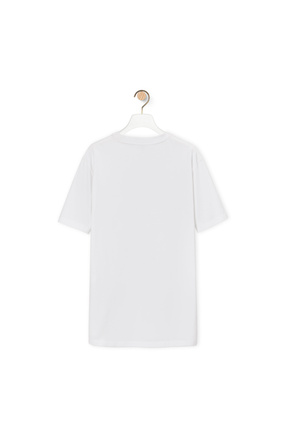 LOEWE Camiseta en algodón con Anagrama bordado Blanco plp_rd