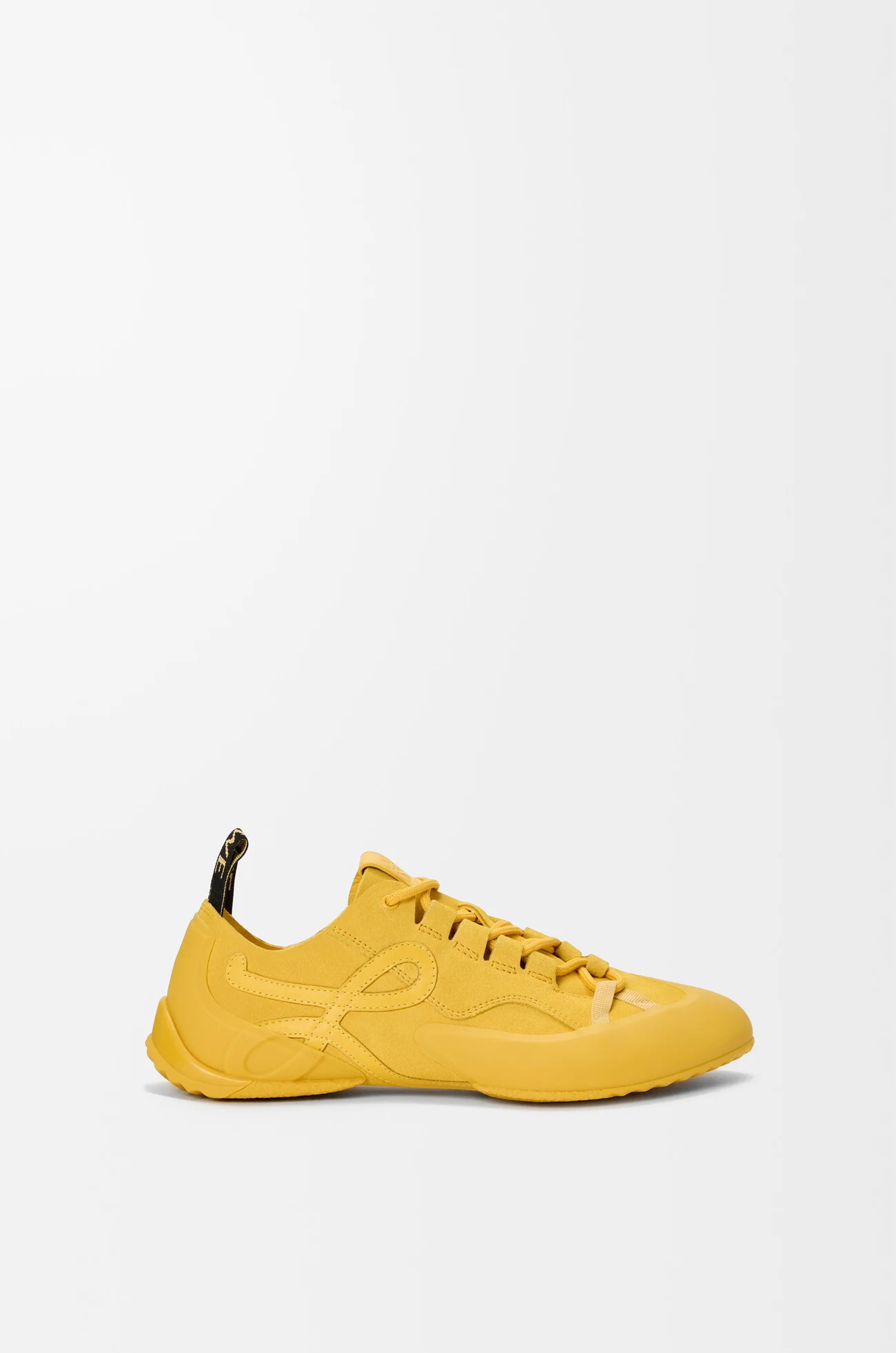 LOEWE Grip sneaker in calfskin suede Yellow Sunshine
