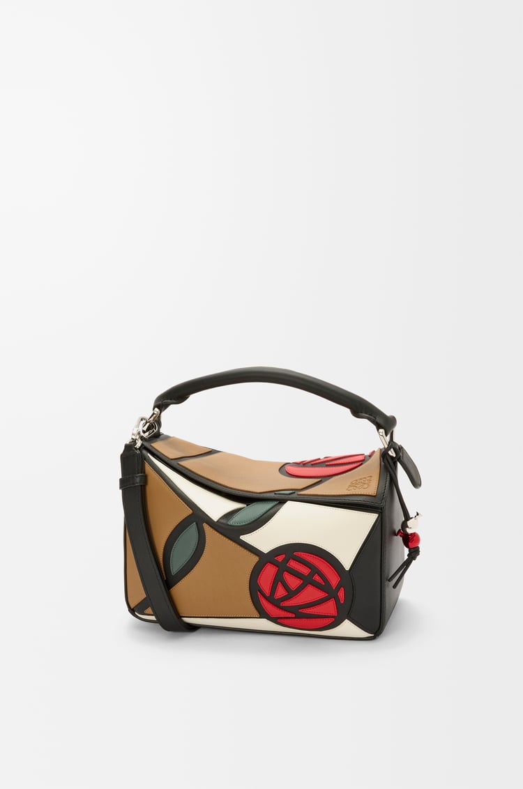 LOEWE Puzzle 10 Mackintosh re-edition in classic calfskin Mocca/Multicolor