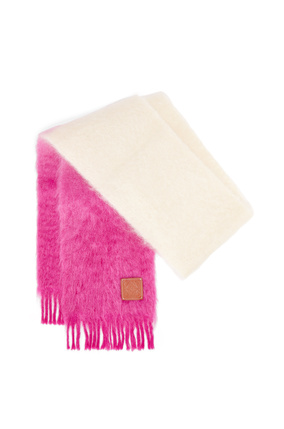 LOEWE Dip dye scarf in wool mohair White/Pink plp_rd
