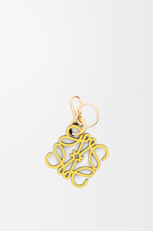 LOEWE Anagram charm in calfskin Yellow/Gold plp_rd