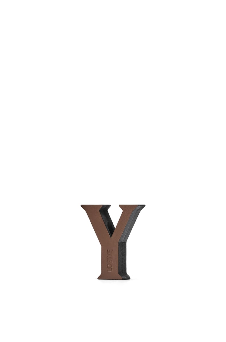 LOEWE Letter dice in calfskin Tan/Black