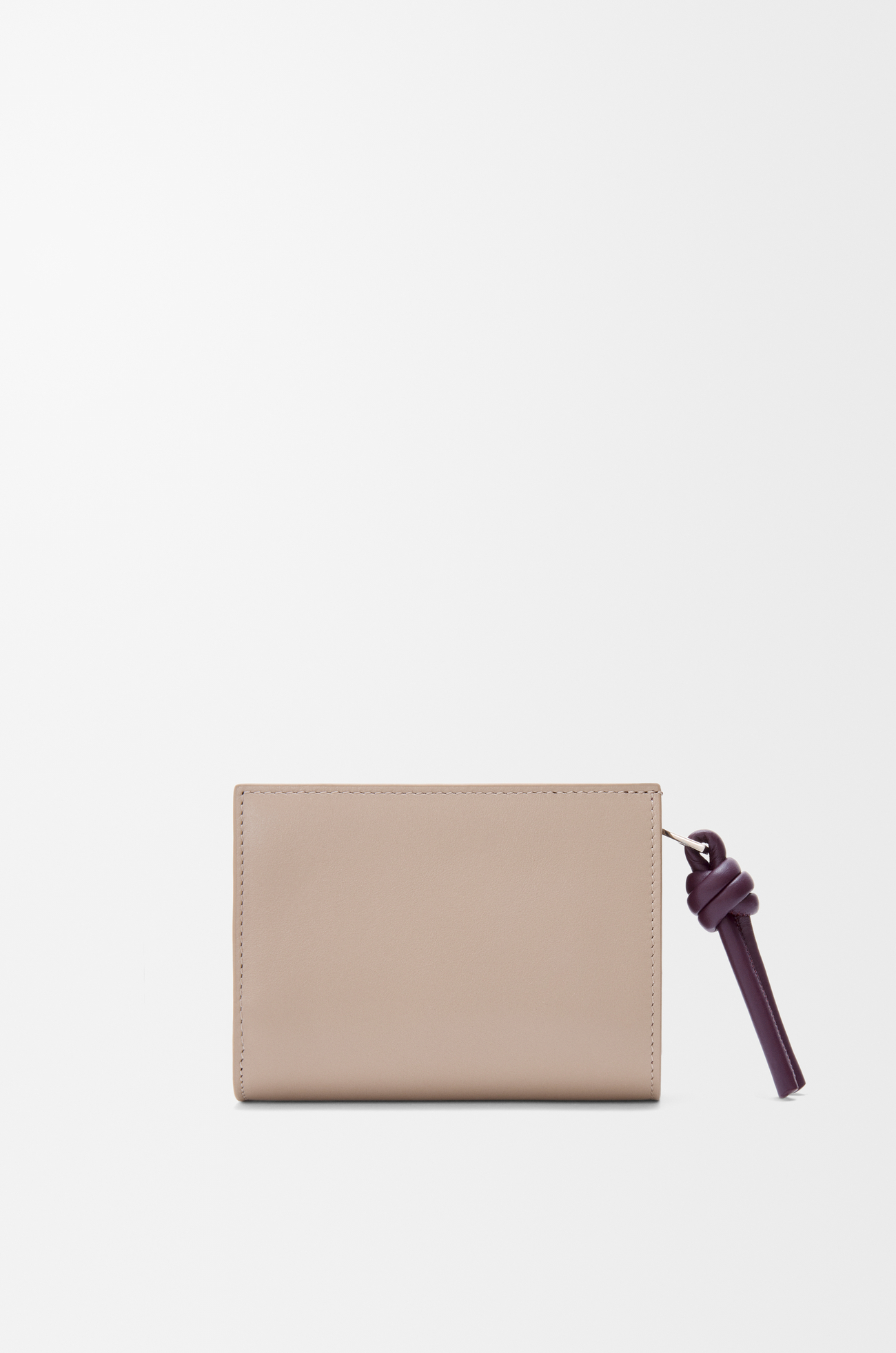 LOEWE Cartera compacta Knot en piel napa de ternera Arcilla/Ciruela