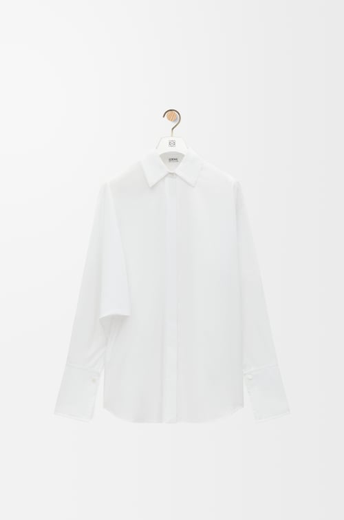 LOEWE Draped shirt in cotton White plp_rd