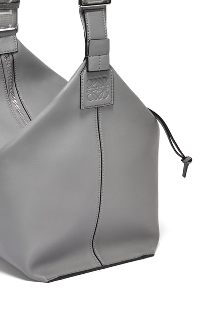 LOEWE Cubi Crossbody bag in supple smooth calfskin and jacquard Asphalt Grey plp_rd