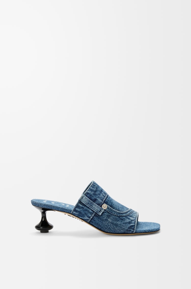 LOEWE Toy Panta slide in washed denim Washed Denim