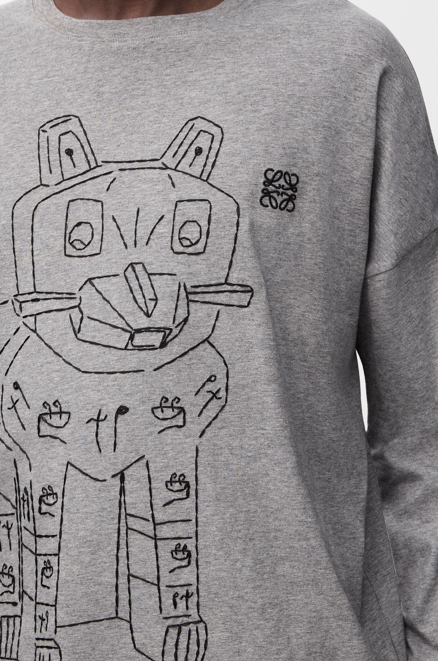 LOEWE グレー 長袖 Tシャツ ロングスリーブ Tシャツ（コットン） グレー - LOEWE