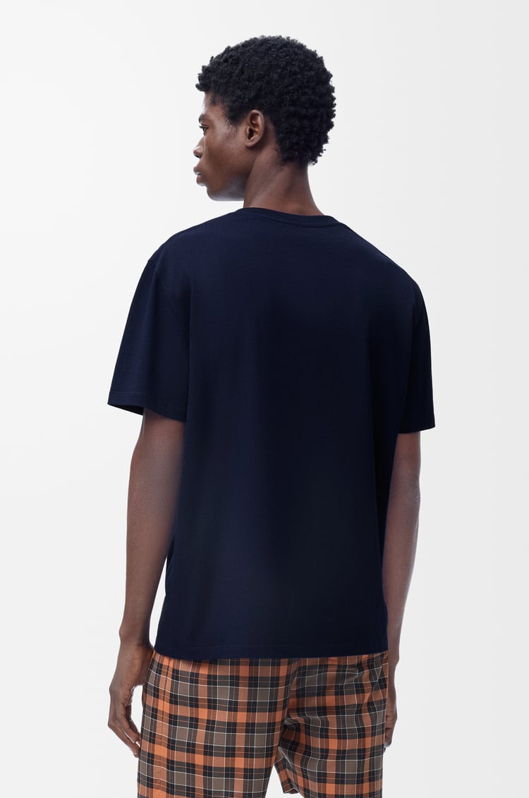 LOEWE Camiseta de corte holgado en algodón Azul Marino Oscuro
