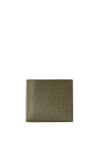 LOEWE Repeat bifold coin wallet in embossed silk calfskin Autumn Green