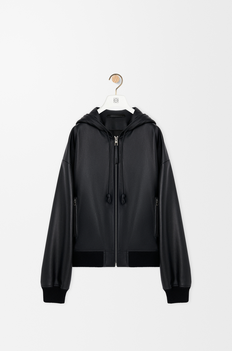 LOEWE Hooded jacket in nappa lambskin Black