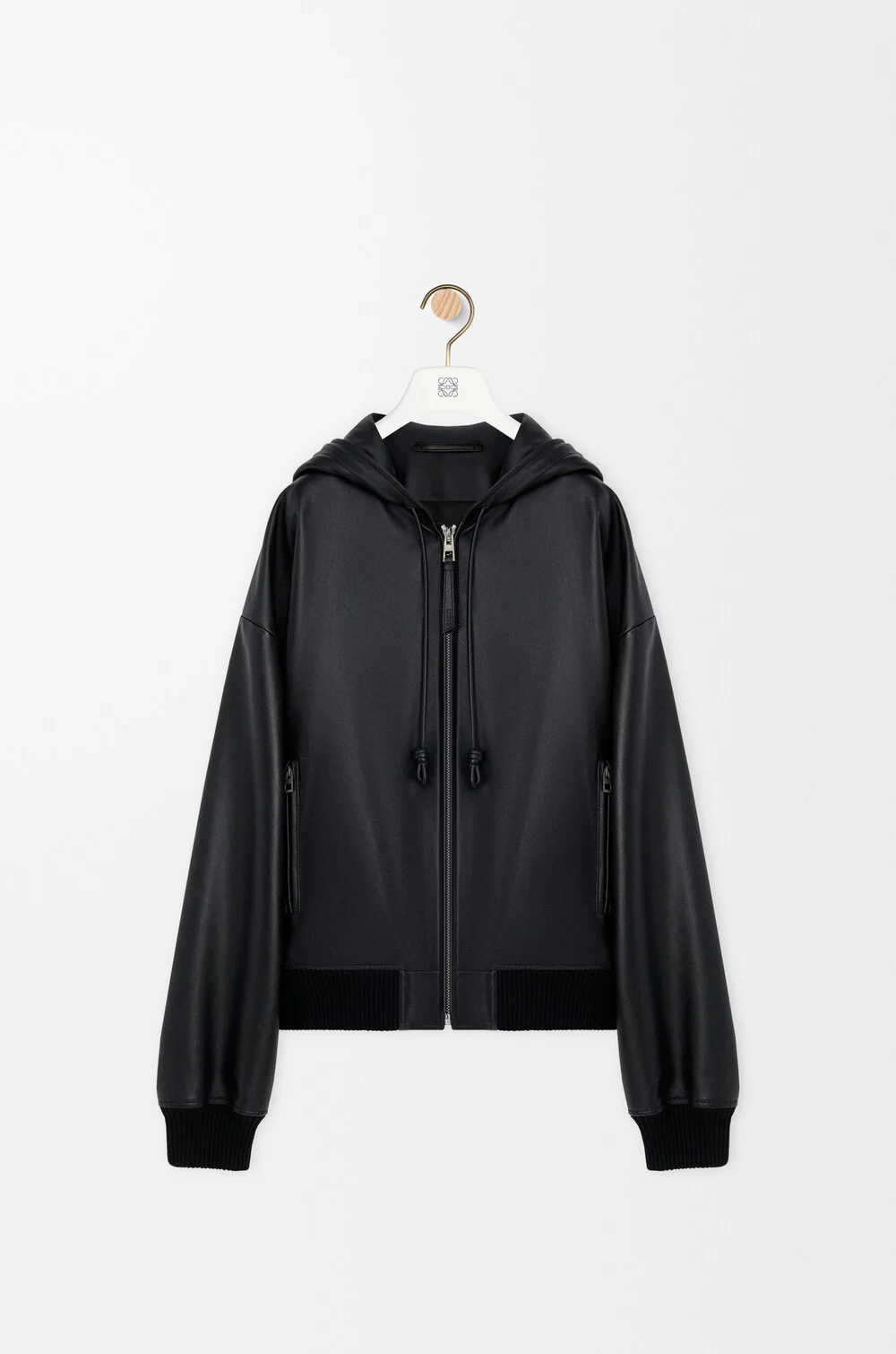 Hooded jacket in nappa lambskin Black - LOEWE USA Official Website