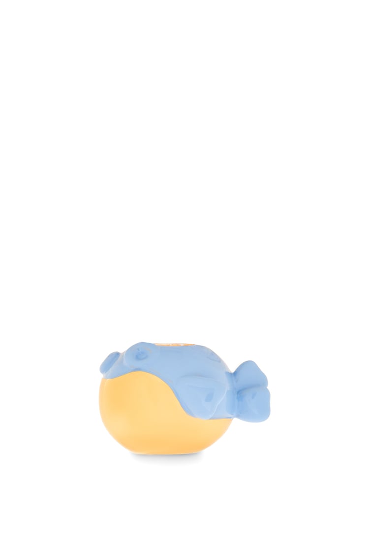 LOEWE Blowfish dice in metal Gold/Blue