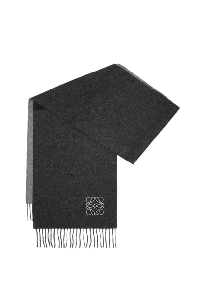LOEWE Bufanda bicolor en lana y cashmere Negro/Gris plp_rd