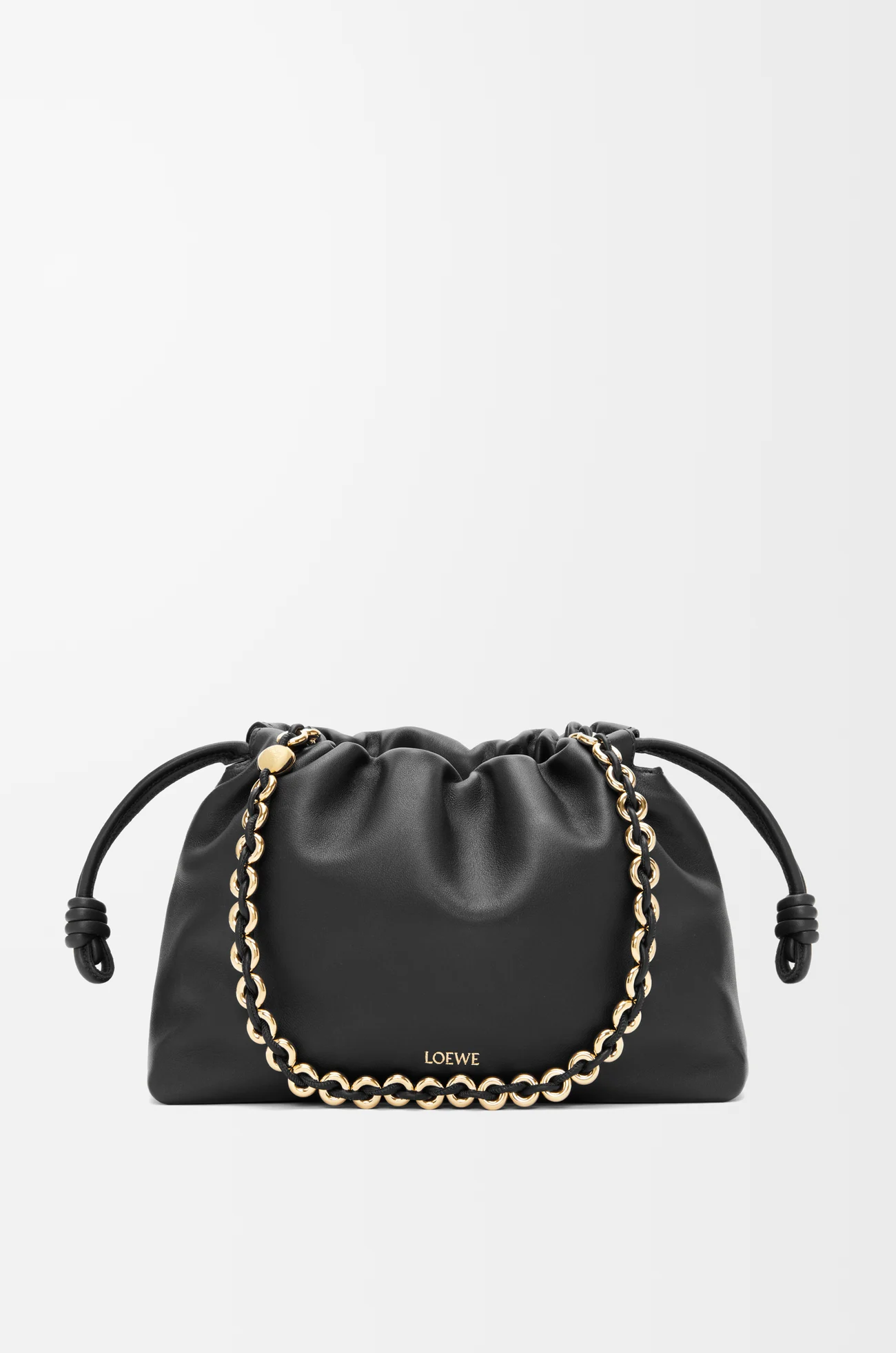 LOEWE Medium Flamenco purse in mellow nappa lambskin Black