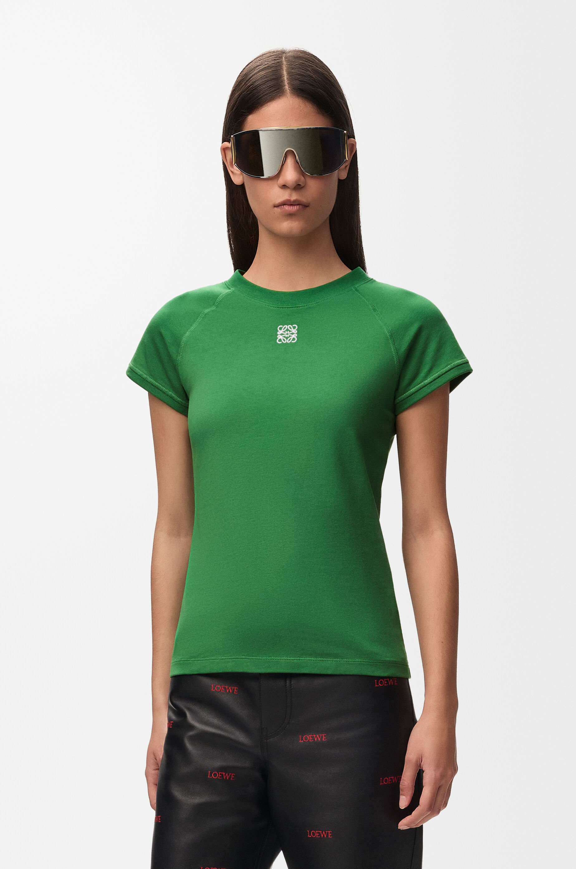 スモールフィット Tシャツ（コットンブレンド） グリーン - ロエベ