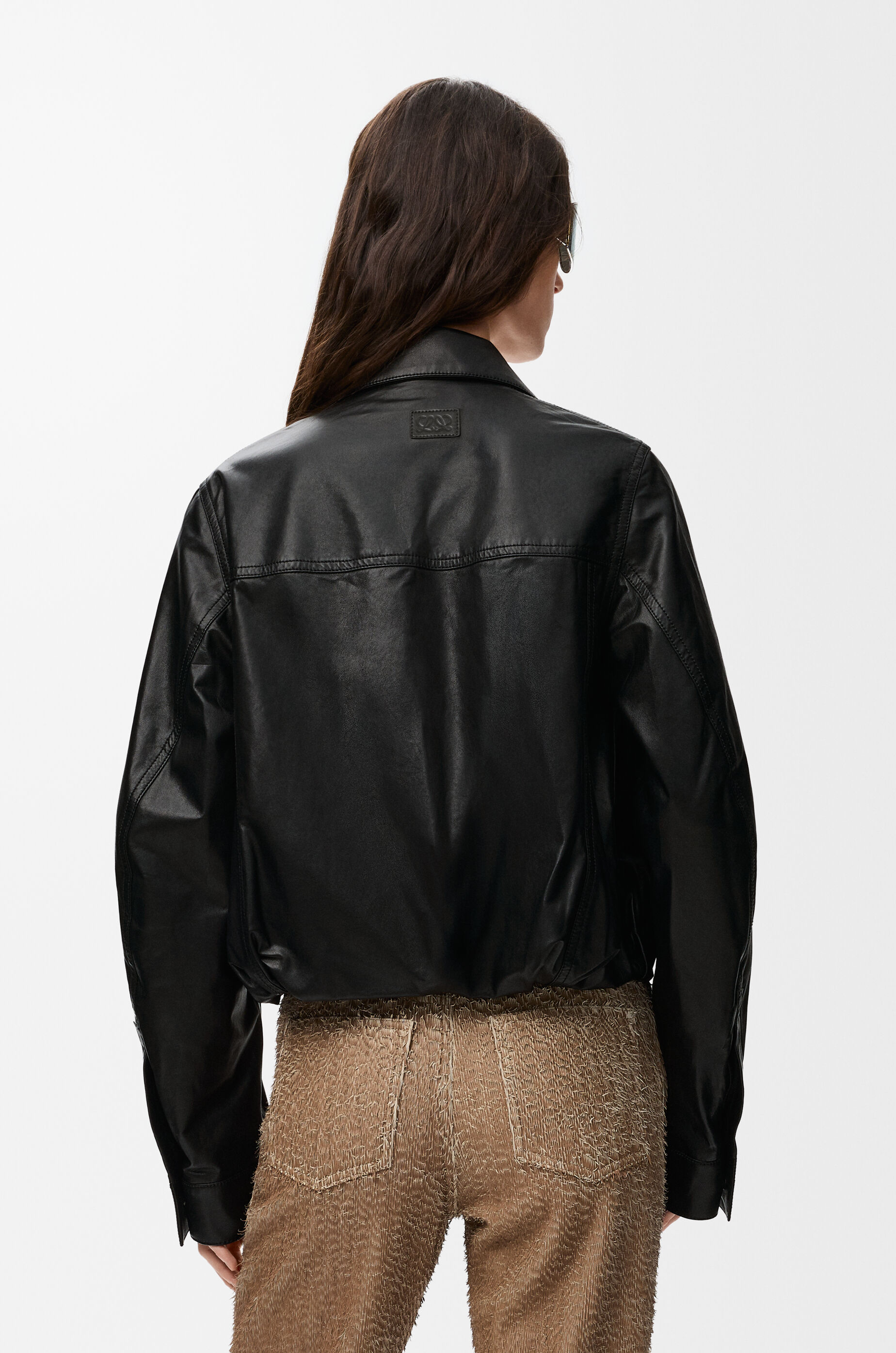 Chaqueta en piel napa de cordero Negro - LOEWE Europa Sitio web