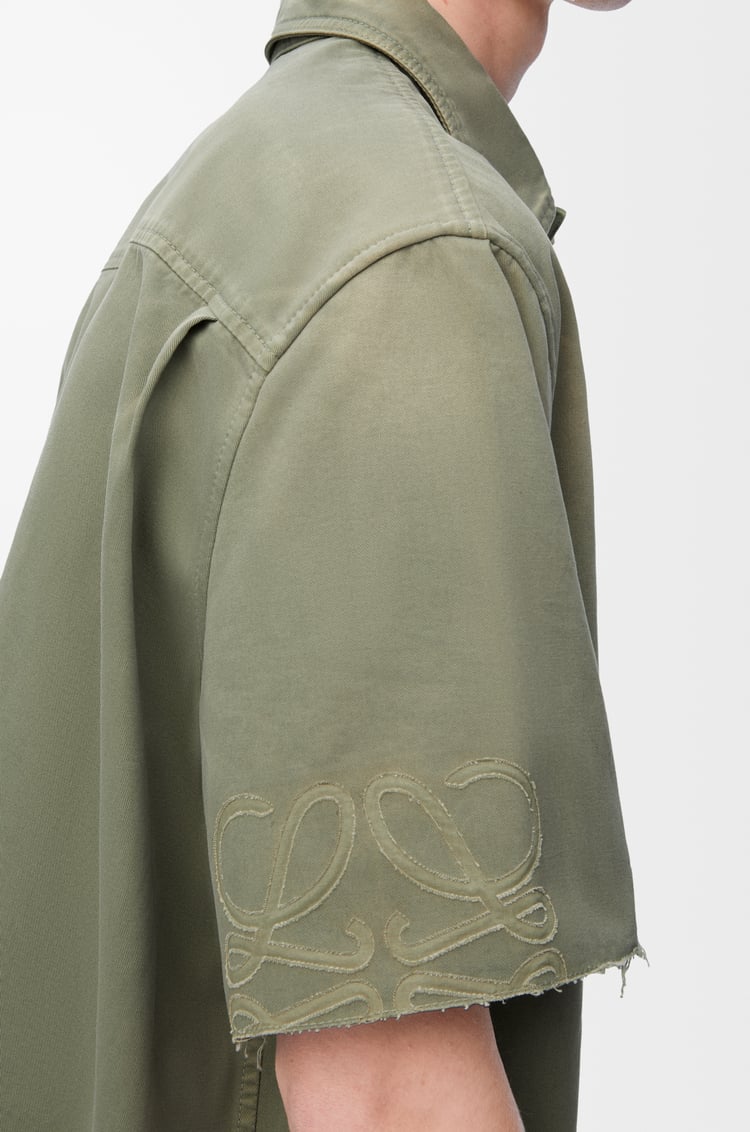 LOEWE Anagram short sleeve shirt in cotton Sage