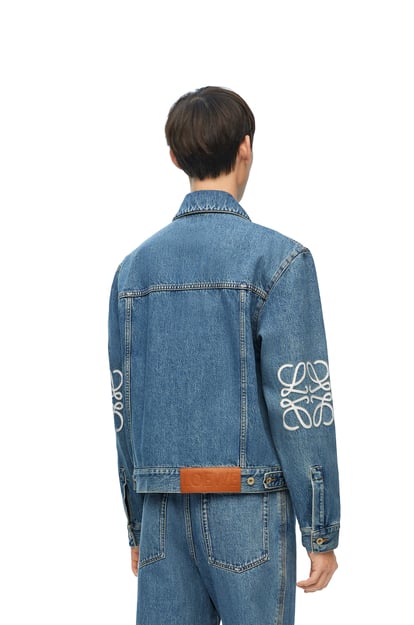 LOEWE Anagram jacket in denim Mid Blue Denim plp_rd