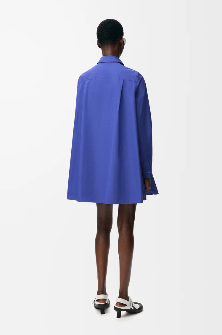 LOEWE Vestido camisero en algodón Azul