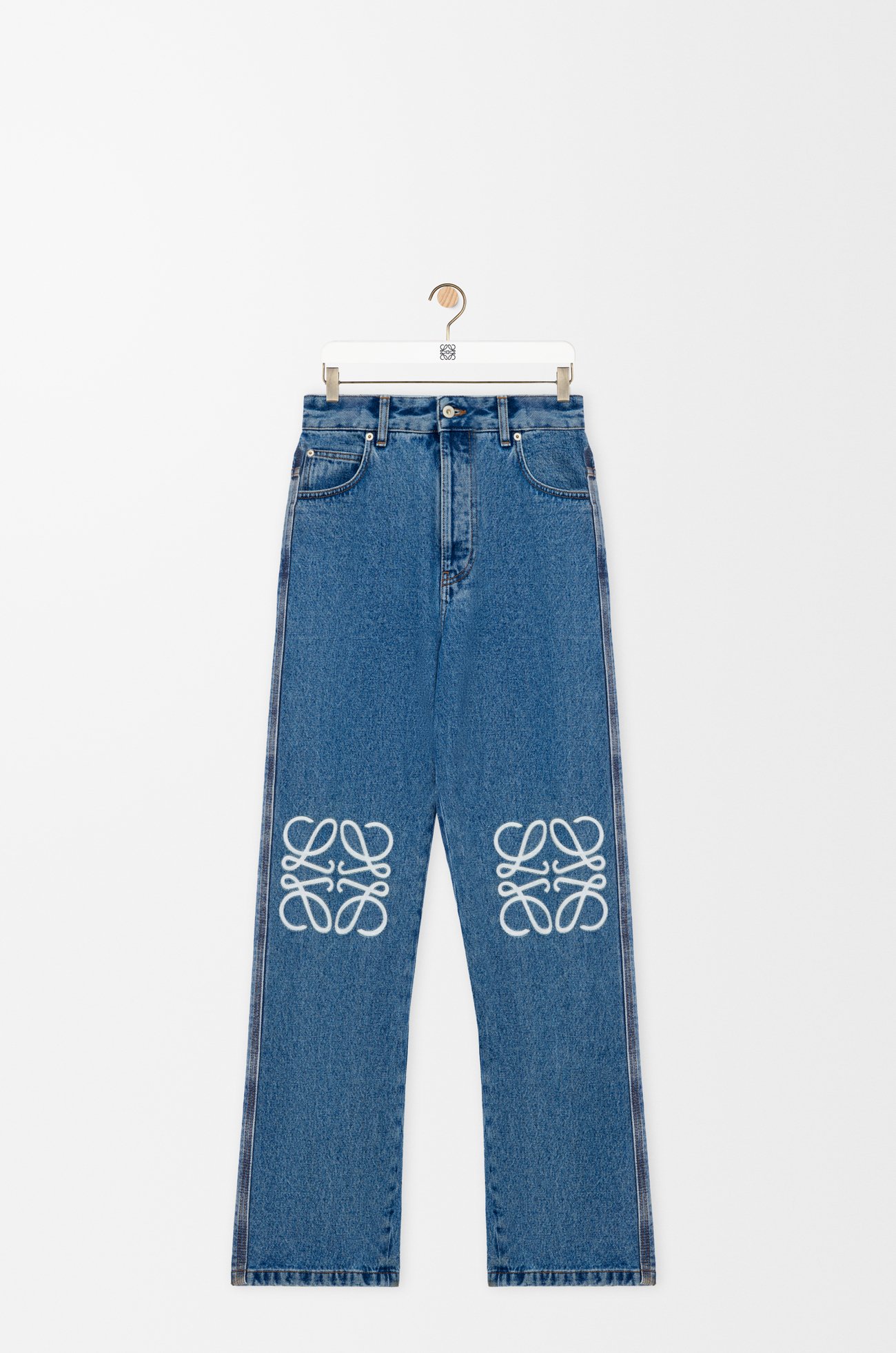 LOEWE Pantalón vaquero holgado Anagram en denim Azul Vaquero
