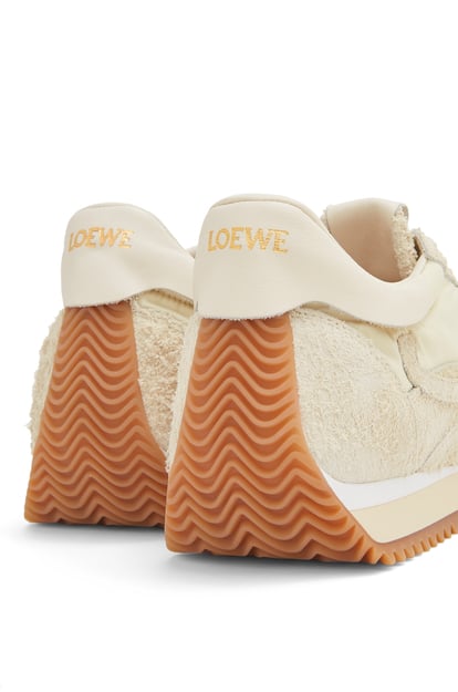 LOEWE Flow Runner in nylon and brushed suede Canvas/Soft White plp_rd