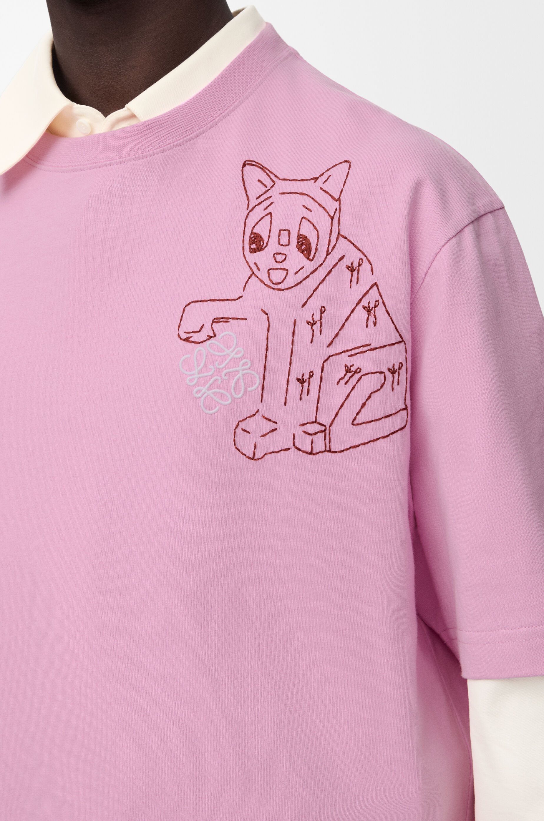 ルーズフィット Tシャツ（コットン） ピンク - ロエベ 日本 公式サイト