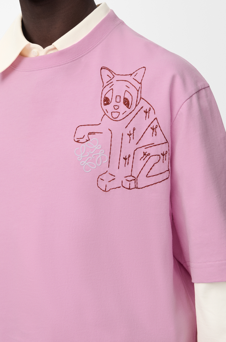 LOEWE Camiseta de corte holgado en algodón Rosa